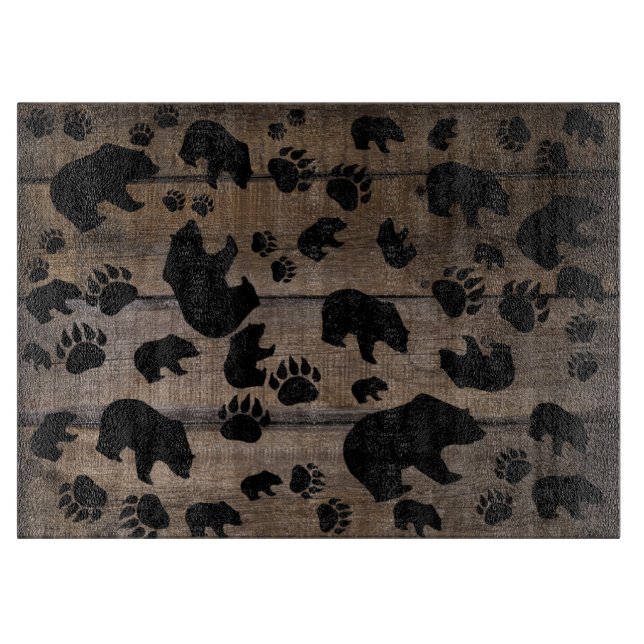 Black Bear Black Bear Paws Cutting Board (Front)