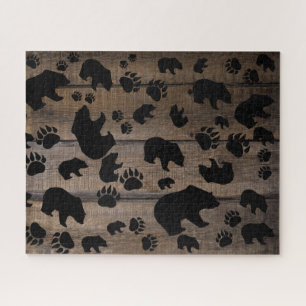 Black Bear Black Bear Paws Jigsaw Puzzle