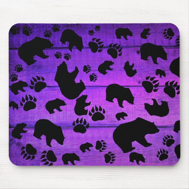 Black Bear Black Bear Paws Mouse Pad (Front)
