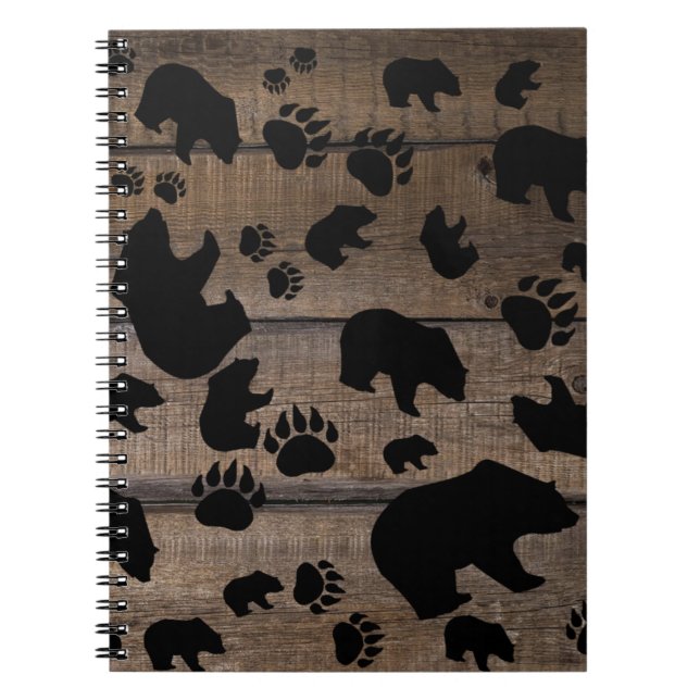 Black Bear Black Bear Paws Notebook (Front)
