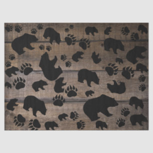 Black Bear Black Bear Paws Tissue Paper