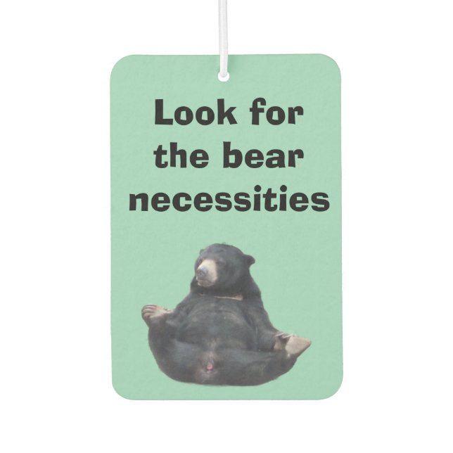 Black Bear Car Air Freshener (Front)