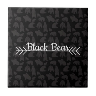 Black Bear Ceramic Tile
