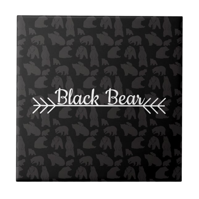 Black Bear Ceramic Tile (Front)