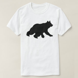 Black Bear Crossing Tracks Hunting Wild Life Yogi T-Shirt