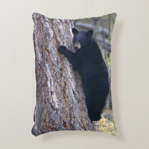 black bear cub decorative cushion