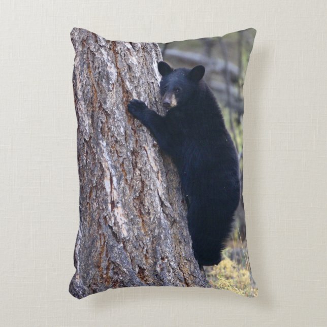 black bear cub decorative cushion (Front(Vertical))