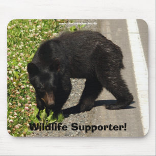 Black Bear Cub Wildlife Supporter Mousepad