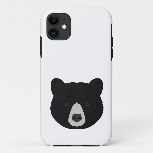 Black Bear Face Case-Mate iPhone Case (Back)