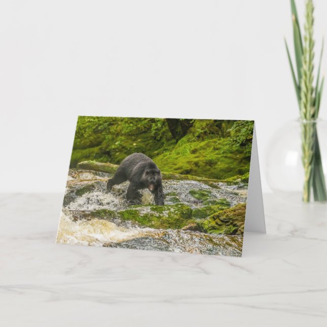 Black Bear Fishing | Qua Creek British Columbia Card (Front)