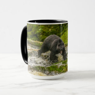 Black Bear Fishing   Qua Creek British Columbia Mug