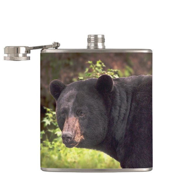 Black Bear Hip Flask (Opened)