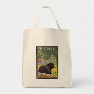 Black Bear in Forest - Bend, Oregon Tote Bag