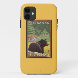 Black Bear in Forest - Fairbanks, Alaska iPhone 11 Case