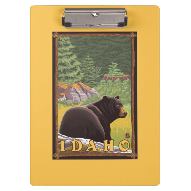 Black Bear in Forest - Idaho Clipboard (Front)