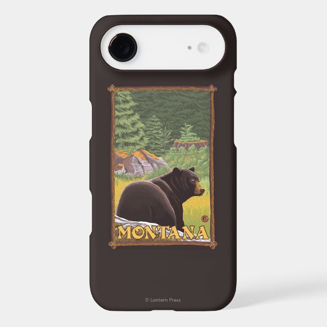 Black Bear in Forest - Montana Case-Mate iPhone Case (Back)