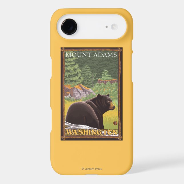 Black Bear in Forest - Mount Adams, Washington Case-Mate iPhone Case (Back)