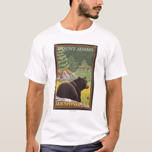 Black Bear in Forest - Mount Adams, Washington T-Shirt