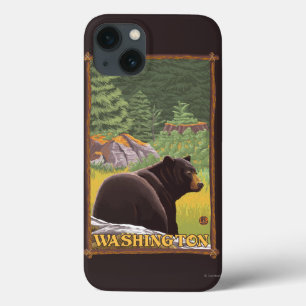 Black Bear in Forest - Washington iPhone 13 Case