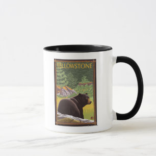 Black Bear in Forest - Yellowstone National Park Mug