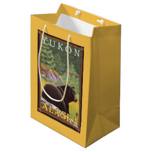 Black Bear in Forest - Yukon, Alaska Medium Gift Bag