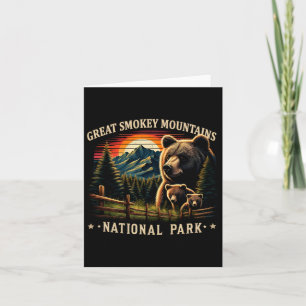 Black Bear Mother Great Smokey Mountains National Card