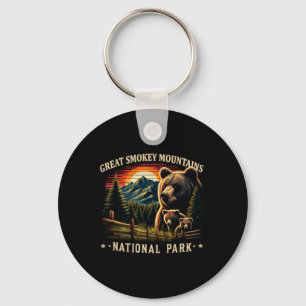 Black Bear Mother Great Smokey Mountains National Key Ring