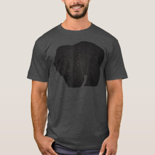 Black bear motif art print baribal predator imprin T-Shirt