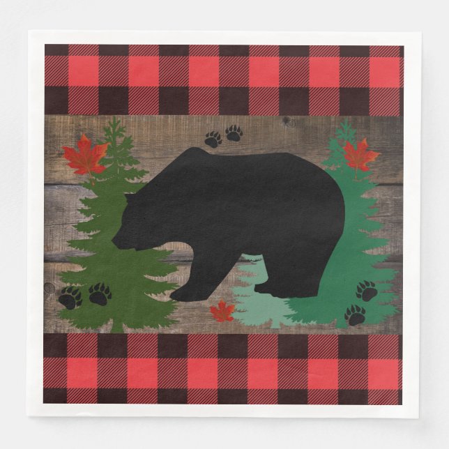 Black Bear Napkin (Front)