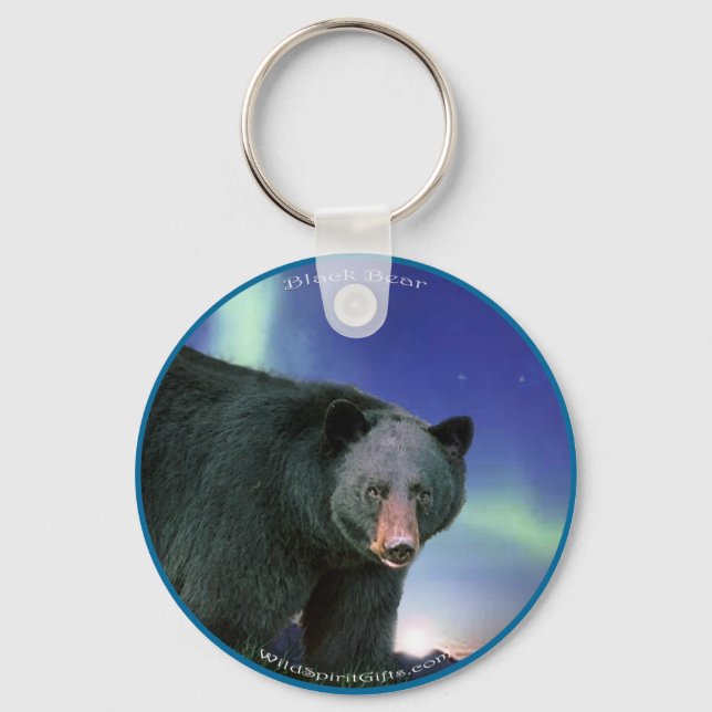BLACK BEAR Painting Key Ring (Front)