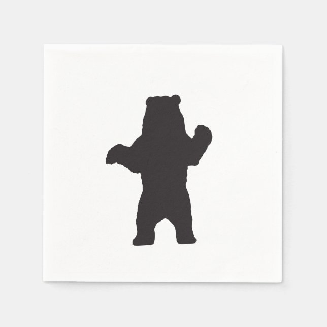 Black Bear Paper Napkins (Front)