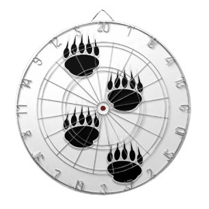 Black Bear Paw Prints Dartboard