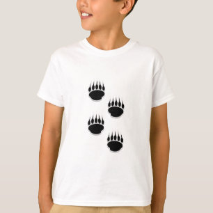 Black Bear Paw Prints T-Shirt