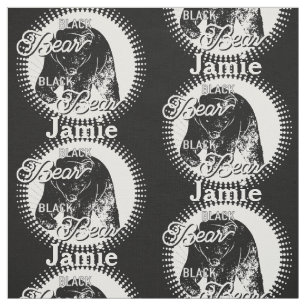 Black Bear Personalised Pattern Fabric