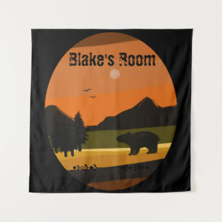 Black Bear Personalised Tapestry