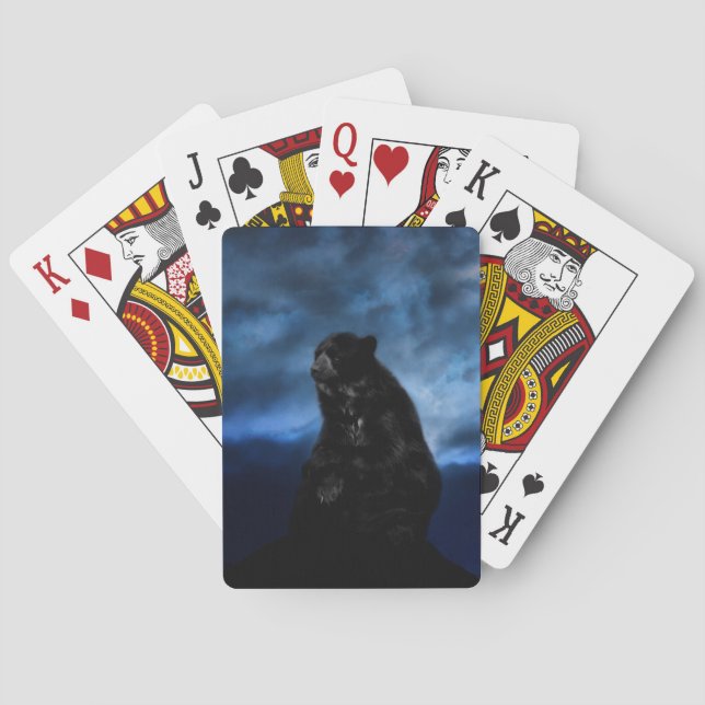 Black bear playing cards (Back)