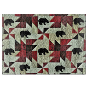 Black Bear Quilt Cutting Board