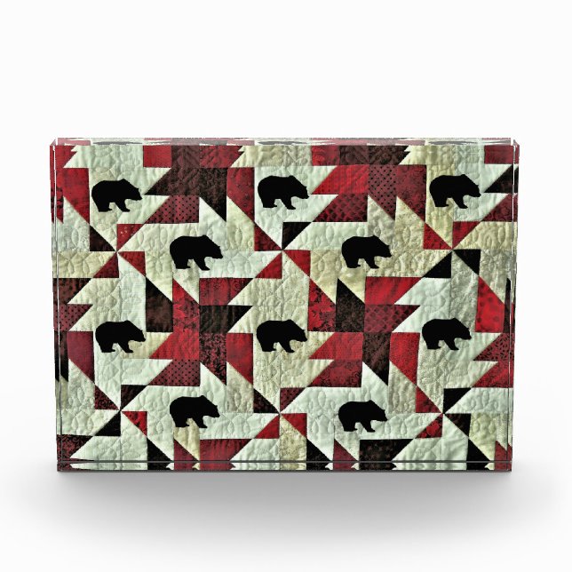 Black Bear Quilt Photo Block (Front)