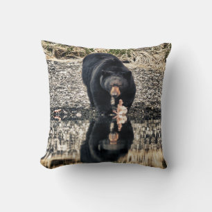 Black Bear Reflections Cushion