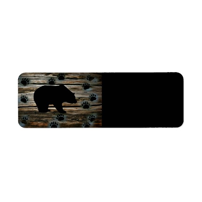 Black Bear Return Address Label (Front)