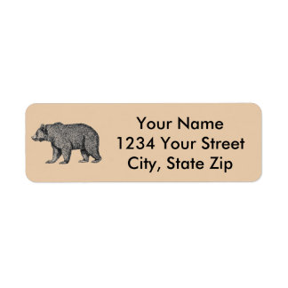 "BLACK BEAR" RETURN ADDRESS LABEL