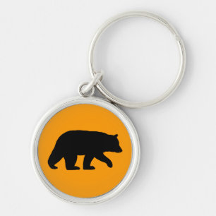 Black Bear Silhouette Key Ring
