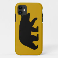 Black Bear Silhouette with Custom Background