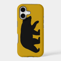 Black Bear Silhouette with Custom Background Colou