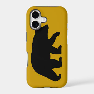 Black Bear Silhouette with Custom Background Colou