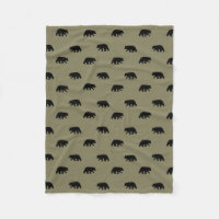 Black Bear Silhouettes Pattern Wild Animal Country