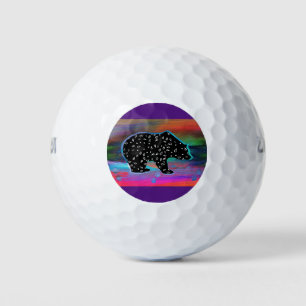 Black Bear Spirit Northern Light Colours Golf Balls