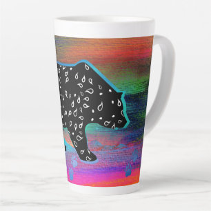 Black Bear Spirit Northern Light Colours Latte Mug