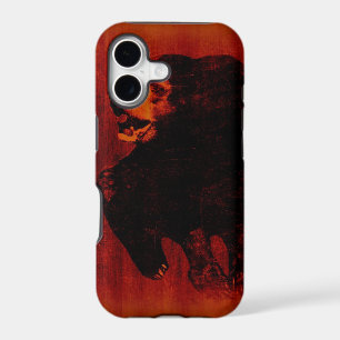 Black Bear Vintage Art iPhone Case