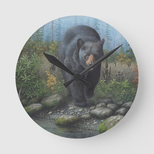 Black Bear Wall Clock (Front)